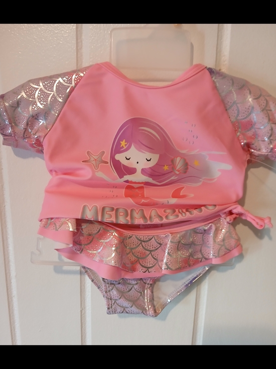 Other - Pink Mermaid Kids Swim Set - Two-Piece Ruffle Swimsuit